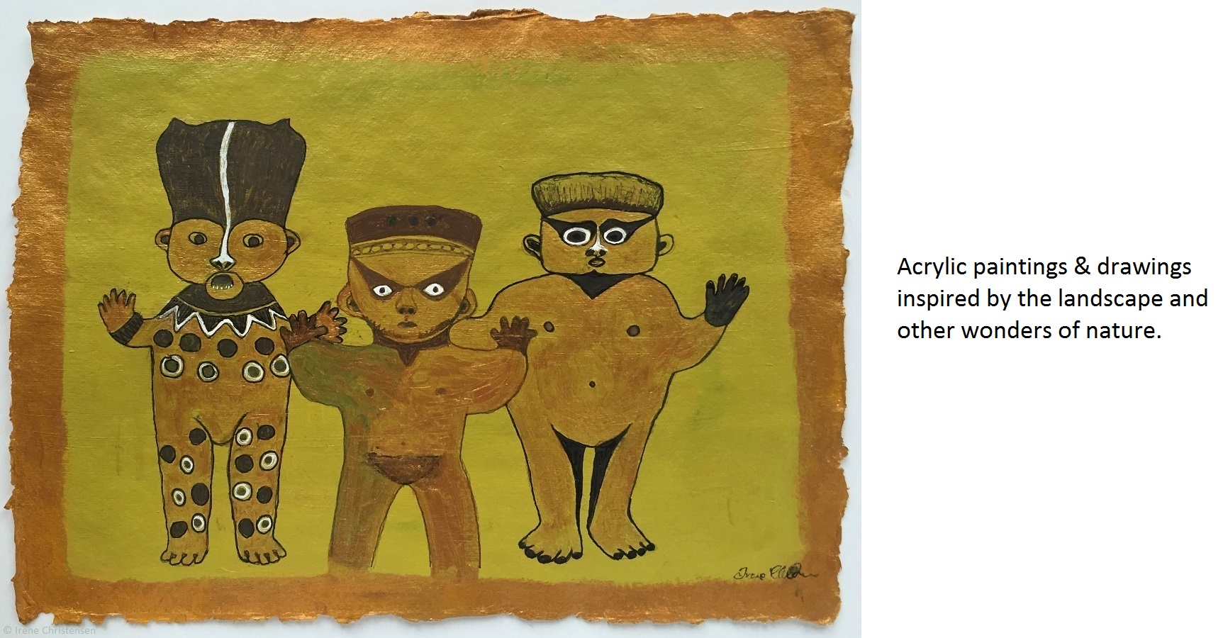 Ancient Protectors, 8.5 by 12 inches, oil