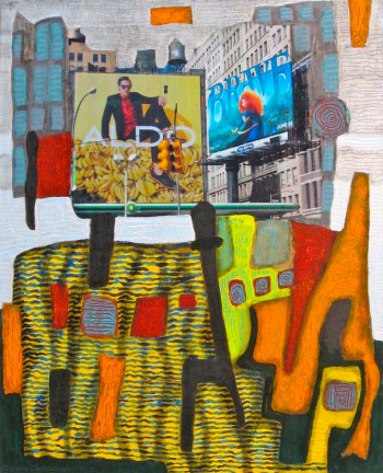 Brave Aldo, 20 by 16 inches, mixed media, Sold