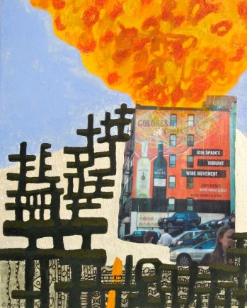 Colores de Espana, 20 by 16 inches, mixed media