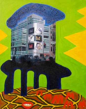 Maybeline, 20 by 16 inches, mixed media