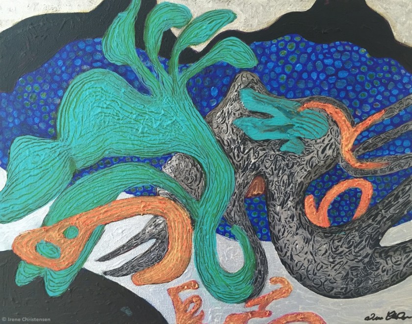 Oceana Stage 4, 11 by 14 inches, acrylic on canvas